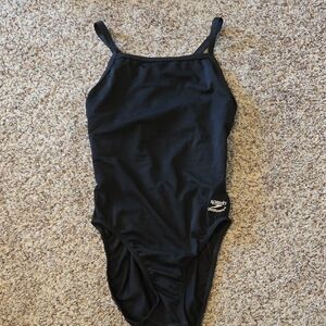 Women's Speedo Classic Black One-Piece Swimsuit Size 6/32